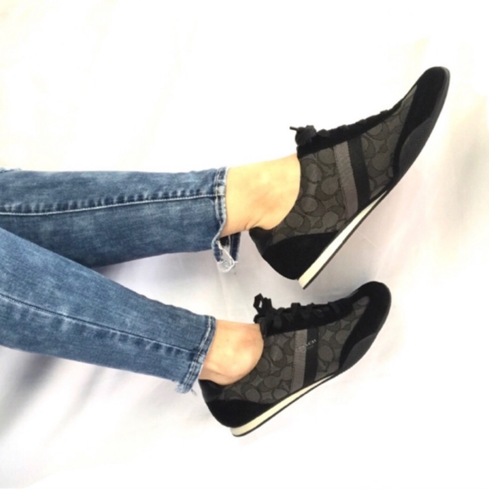 COACH Sneakers in Smoke Black Suede Size 8B